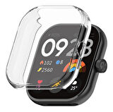 Xiaomi Redmi Watch 4 Uyumlu Şeffaf Silikon Kasa ve Ekran Koruyucu