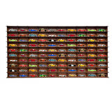 100 Araçlık Ceviz Yatay Hobi Araba Rafı (Hot Wheels, Matcbox)