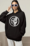 Kaptan Amerika X Iron Man Baskılı Unisex Oversize Avengers Hoodie