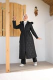 Kadın Tam Kürklü Kapüşonlu Kapitone Mont
