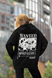 Anime Karakter Baskılı Unisex Oversize Monkey D. Luffy Hoodie