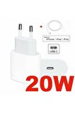 Iphone Uyumlu 11/11 Pro11pro Max- 12/12 Pro 12pro max Hızlı Şarj Aleti Set 20w Adaptör + Usb C