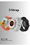 Android&ios Destekli 49 Mm HD Ekran 3 Strap Smart Watch