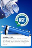 NSF Sertifikalı Yüksek Performanslı 80 GPD  Membran Filtre – Ters Osmoz Su Arıtma Filtresi