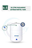 6,5 G 20 Litre Paslanmaz Çelik Su Deposu – Su Arıtma Tankı + Ücretsiz Tank Vanası