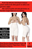 Özel İz Göstermez Yüksek Bel Kaymaz Push-Up Destekli İnceltici Popo Kaldırıcı Korse Ten 2XL/3XL