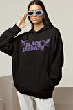 Tasarım Black Sabbath Baskılı Unisex Oversize Rock Metal Hoodie