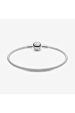 Pandora Tarz, Charm Uyumlu, Ball Klips Örgü Bangle Bileklik, Tüm Boyutlar