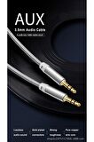 WASHA 3,5 Mm Jack Girişli Premium Örgülü Aux Kablo