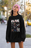Fade Karakter Baskılı Unisex Oversize Vvalorant Sweatshirt