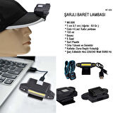 Şarjlı Baret Lambası Watton Wt-606