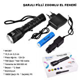 Şarjlı Pilli Zoomlu EL Feneri Watton Wt-087