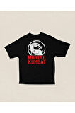 Ejderha Mortal Kombat Baskılı Unisex Oversize Tişört