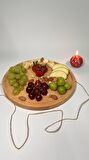 Doğal Ahşap Meyve, Tatlı, Pizza Sunum ve Servis Tabağı