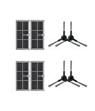 Dreame X30 Ultra Uyumlu Hepa Filtre ve Yan Fırça-8 Parça