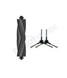 Dreame X30 Ultra Uyumlu Kauçuk Ana Fırça ve Yan Fırça-3 Parça