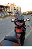 Piaggio X9 Siperlik Ön Cam 2004 2007 Model 49cm Açıkfüme Renkli 4mm ORTA BOYLU CAM