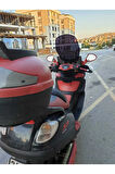 Piaggio X9 Siperlik Ön Cam 2004 2007 Model 49cm Siyah Renkli 4mm ORTA BOYLU CAM