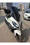 Kymco Xciting 400 İ Siperlik Ön Cam 2015 Model 72cm Siyah Renkli 4mm UZUN CAM
