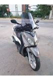 Yamaha Xcity 250 Siperlik Ön Cam 2011 2016 Model 50cm Açıkfüme Renkli 4mm ELCİK KORUMALI