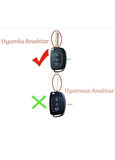 Hyundai Bayon I10 I20 Ix35 Elantra Tucson Anahtar Kılıfı 2. Ve 3.resime Bakınız Kırmızı/gold 