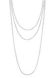 Kadın Üçlü Şeri Zincir Kolye Silver Katmanlı Kolye Choker Uzun Çoklu Kolye