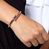 Çivi Cartier Modeli Rose Renk Alaşım Bayan Bileklik Kelepçe 