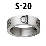 Kartier Taşlı Yüzük Silver Renk 20 Numara