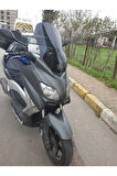 Yamaha Xmax Siperlik Ön Cam 2011 2013 Model 55cm Siyah Renkli 4mm KISA SPOR CAM