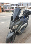 Yamaha Xmax Siperlik Ön Cam 2011 2013 Model 55cm Siyah Renkli 4mm KISA SPOR CAM