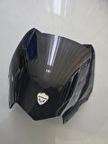 MOTOCAM Yamaha Xmax 250 Siperlik Ön Cam 2011-2013 Model 36cm Siyah Renkli 4mm SPORTİF
