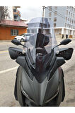 Yamaha Xmax Siperlik Ön Cam 2018 2022 Model 65cm Açıkfüme Renkli 4mm ORTA BOYLU CAM