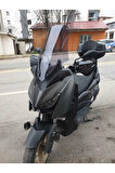 Yamaha Xmax Siperlik Ön Cam 2018 2022 Model 65cm Açıkfüme Renkli 4mm ORTA BOYLU CAM