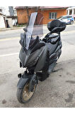 Yamaha Xmax Siperlik Ön Cam 2018 2022 Model 65cm Açıkfüme Renkli 4mm ORTA BOYLU CAM