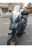 Yamaha Xmax Siperlik Ön Cam 2018 2022 Model 65cm Şeffaf Renkli 4mm ORTA BOYLU CAM