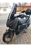 Yamaha Xmax Siperlik Ön Cam 2018 2022 Model 65cm Siyah Renkli 4mm ORTA BOYLU CAM