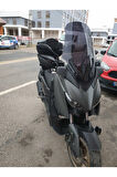 Yamaha Xmax Siperlik Ön Cam 2018 2022 Model 65cm Siyah Renkli 4mm ORTA BOYLU CAM
