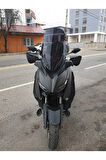 Yamaha Xmax Siperlik Ön Cam 2018 2022 Model 65cm Siyah Renkli 4mm ORTA BOYLU CAM