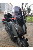 Yamaha Xmax Siperlik Ön Cam 2018 2022 Model 65cm Siyah Renkli 4mm ORTA BOYLU CAM