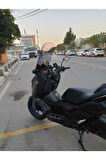 Yamaha Xmax Siperlik Ön Cam 2023 2024 Model 65cm Açıkfüme Renkli 4mm ORTA BOYLU CAM