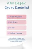 3 Adet Altınbaşak Oya ve Dantel İpi 20 gr - Royaleks - No: SİYAH