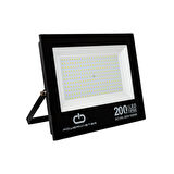PM-22583 200 WATT - 220 VOLT BEYAZ 6500K IP66 120* IŞIK AÇISI SİYAH SLİM KASA LED PROJEKTÖR