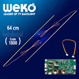 58 MONİTÖR E-LED 640MM 12V ÇİFT LED+SÜRÜCÜ+KABLO TAKIM