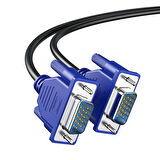 PM-5996 - 15 PİN ERKEK/ERKEK 1.5 METRE FİLTRELİ VGA KABLO