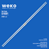 6691 37001X2 S2Q6-550SM0-R0 2 ADET LED BAR TWO COLOR