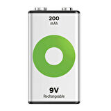 9 VOLT - 200 MAH NI-MH ŞARJLI PİL GP20R8H-2E1-