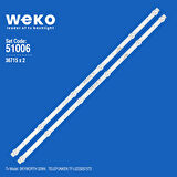 6006 36715X2 DLED32BK 2X6 0002 32E66 JL.D32061330-296AS-M 2 ADET LED BAR