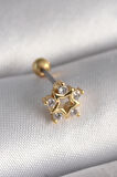316L Çelik Renk Zirkon Taşlı Model Tragus Piercing