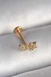 316L Çelik Renk Zirkon Taşlı Model Tragus Piercing