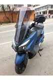 Kymco Xtown 250 İ Siperlik Ön Cam 2020 2024 Model 83cm Açıkfüme Renkli 4mm UZUN CAM